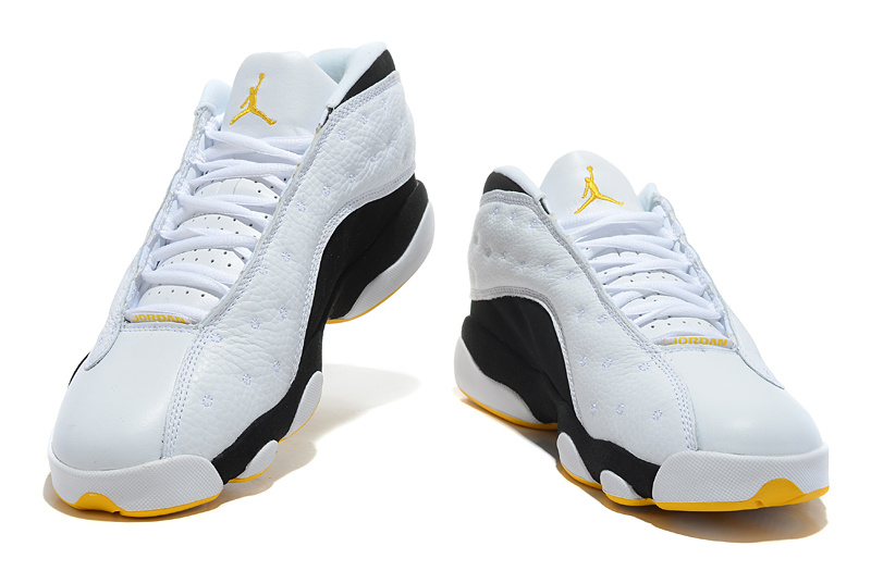 Air Jordan 13 Mens Shoes Aaa Black/White/Yellow Online